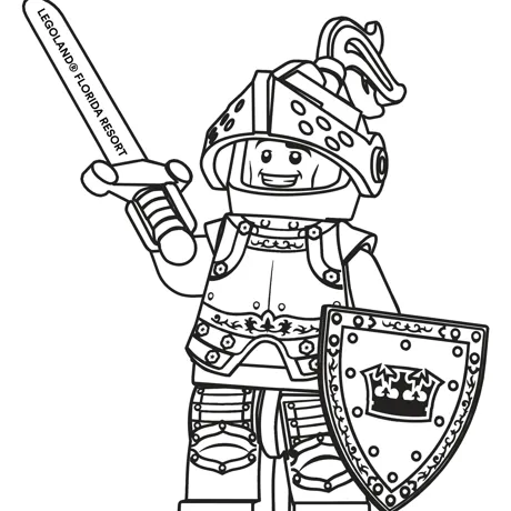 LEGO KNIGHT COLORING SHEET